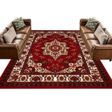 Washable Vintage Boho Rug No Slip Area Rugs Living Room Rug for Bedroom Dining Room Red