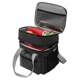 Double Layer Insulated Lunch Bag – Portable Cooler Food Tote Black