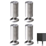 4 PCS Adjustable Furniture Legs Stainless Steel for Kitchen Cabinet Couch Sofa Medium
