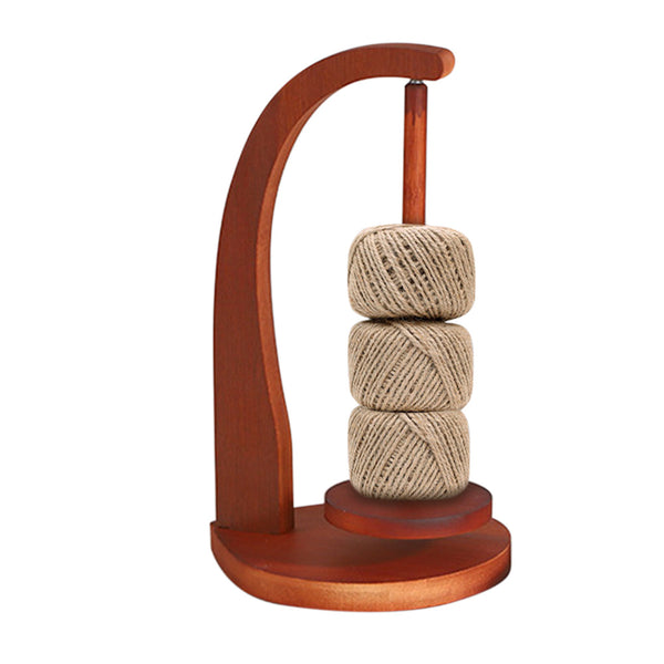 Wooden Yarn Holder for Knitting with Magnetic Spinner Style 3