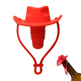 Western Cowboy Hat Silicone Wine Bottle Stopper Champagne Sealer Red