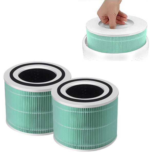 2 Pack 3-in-1 Core 300 Replacement Filter for LEVOIT Core 300/Core 300S Air Purifier Green