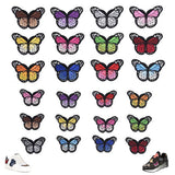 24 PCS Colourful Butterfly Applique Lace Trims Sewing Embroidery Craft Patch Sew