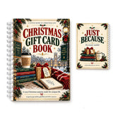 Christmas Gift Card Book DIY Spiral Bound with Handwritten Note Pages Style 3