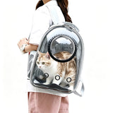 Space Capsule Pet Backpack Carrier with Bubble Window for Cats Dogs Grey