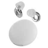 Silicone Noise Reduction Earplugs Reusable with 3 Pairs Ear Tips Silver