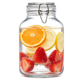 3000ml Clear Glass Airtight Storage Jar with Clamp Lid and Silicone Seal