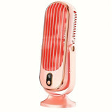 Wireless Cooling Table Fan Portable Tower Fan 5 Speed 720 Degree Oscillation Pink