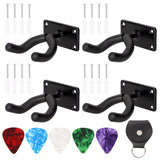 4PCS Guitar Wall Mount U-Shape Guitar Wall Hangers for Acoustic and Electric Guitar
