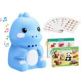 English Learning Touch Pen Dinosaur with 600 Word Cards Stickers USB Blue