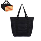 Insulated 39L Reusable Tote Bag for Grocery Shopping for Picnic Beach Grocery Black
