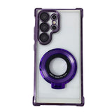 Thin Shockproof Stand Case Compatible with Samsung Galaxy S26 Ultra with Lens Cover Purple