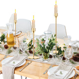 3Pcs Set Metal Candle Holders Taper Decorative Candlestick Holders for Wedding Dinning Party Golden