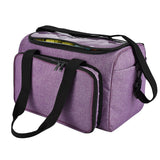 Yarn Storage Bag Wool Tote with Hooks Needles & Accessories Organizer Purple