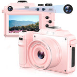 8K Digital Camera 18X Zoom Dual Lens Camera for for Video Pink