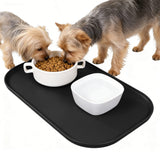 Extra Thick Silicone Mat Washable Non-Slip Placemat Food Mat Black