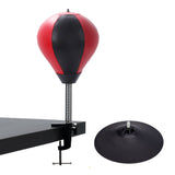 Desktop Punching Speed Ball with Clamp and Suction Cup Black & Red