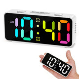 Small Digital Alarm Clock with 5 Dimmers & 5 Alarm Volumes White