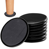 8PCS Furniture Sliders Reusable Pads for Floors Black