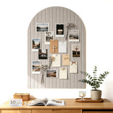 Arched Felt Bulletin Board Large with 30 Push Pins for Office Home School Camel