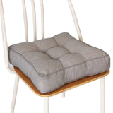 PP Cotton Padded Seat Cushion Thickened Rolled Edge for Chairs Grey