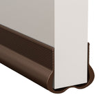 Slide-On Under Door Draft Stopper Door Bottom Seal Strip Cuttable Door Draught Excluder Brown