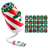 Christmas Projection Light USB with Assorted Lenses for Ceiling Style 3