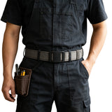 Automatic Buckle Tactical Belt Double Layer Thickened Gray