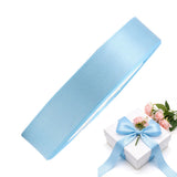 Double Sided Satin Ribbon 22m Polyester for Christmas Gift Wrap Light Blue