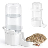 Quail Chick Waterer with Anti-Drowning Shallow Tray for Cage with Anti Drowning Tray White