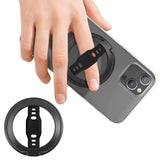 Magnetic Phone Grip for Cell Phone Grip Stand Finger Ring Kickstand Black