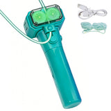 Handheld Double Wheel Rope Launcher – Glow-in-the-Dark Lasso Loop Fidget Toy Green