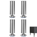 4 PCS Adjustable Furniture Legs Stainless Steel for Kitchen Cabinet Couch Sofa Large