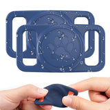 2PCS Waterproof Silicone Dog Collar Holder for Apple AirTag Blue