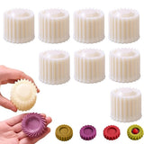 8PCS 2-in-1 Double-Sided Sunflower Cookie Stamp Pastry Mold for Baking Biscuits