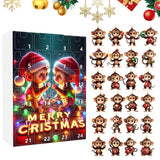 Advent Countdown Calendar – Funny Monkey Christmas Hanging Ornaments Style 3