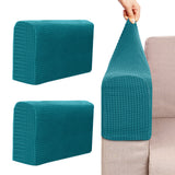 2PCS Universal Chair Arm Protector Covers for Furniture Peacock Blue