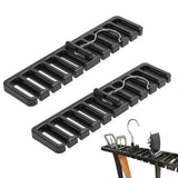 2Pcs Belt and Tie Hangers for Closet Organizer with 20 Hooks Black