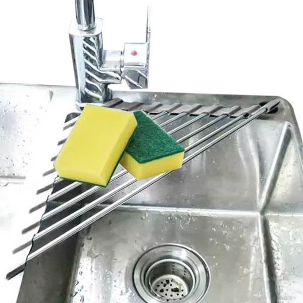 Triangle Dish Drying Rack Roll-Up Over-The-Sink Drainer Organizer for Sink Corners (Copy)