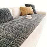Non Slip Couch Covers for Dogs Fuzzy Pet Couch Covers for Furniture Protector Washable Dark Gray