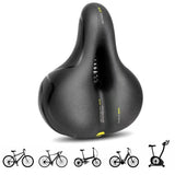 Air Cushion Shock Absorbing Mountain Bike Saddle Seat Comfortable Yellow