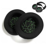 Replacement Cushion Ear Pads Compatible With Steel Series Arctis 1 3 5 7 9 Pro Gaming Headset Green Grid Pattern