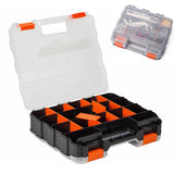 34 Compartment Double Sided Storage Box for Screws Nuts Parts Orange
