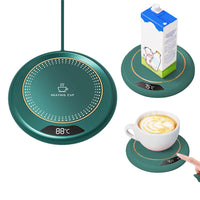 Smart Electric Coffee Mug Warmer 3 Heating Settings Cup Warmer for Coffee Tea Water Milk Green