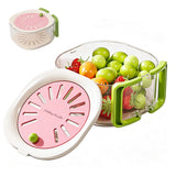 2 in 1 Collapsible Colander and Basin for Kitchen Fruit Drainer Colander Pink