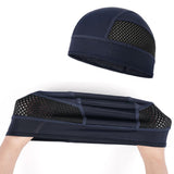 Skull Cap Helmet Liner – Cycling & Motorcycle Cap for Under Helmet Use  Navy Blue