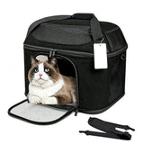 Pet Carrier Cat Travel Bag Portable Soft Sided Comfort Case Black