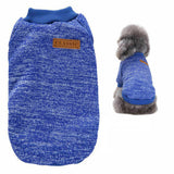 Pet Puppy Dog Cat Warm Winter Sweater Vest Knitted Coat Jacket for Small Dog Dark Blue