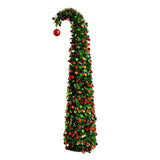 1.5m Collapsible Crooked Christmas Tree PET Tinsel Decoration Green