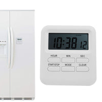 3-in-1 Electric Digital Timer Multi-Functional Loud Alarm Clock for Kitchen Gym Classroom White